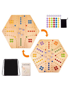 Juego de Mesa Fast Track Wahoo 2 en 1 para 4-6 Jugadores