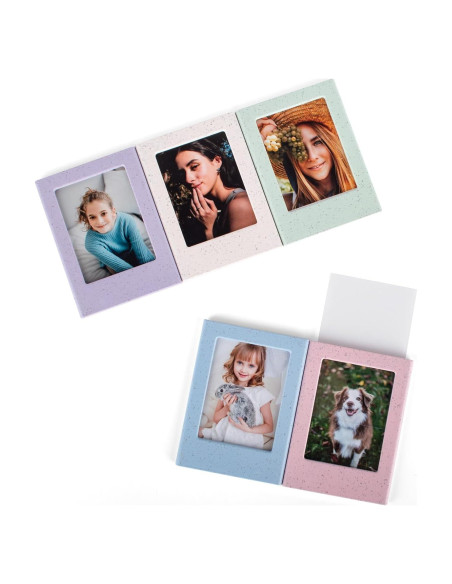 Juego de 5 Marcos Magnéticos para Fotos 2x3 HIYQIN Colores Mixtos