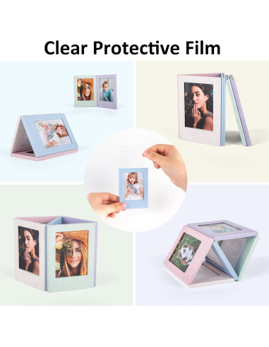 Juego de 5 Marcos Magnéticos para Fotos 2x3 HIYQIN Colores Mixtos