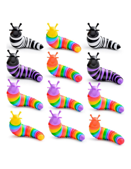 Juguetes Antiestrés de Babosas Cevioce 12 Piezas para Niños 3+