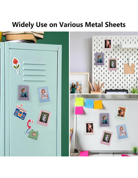 Juego de 5 Marcos Magnéticos para Fotos 2x3 HIYQIN Colores Mixtos