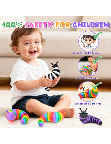 Juguetes Antiestrés de Babosas Cevioce 12 Piezas para Niños 3+