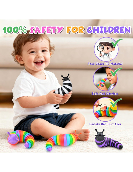 Juguetes Antiestrés de Babosas Cevioce 12 Piezas para Niños 3+