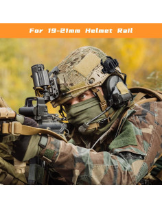 Adaptador de Auriculares Táctico Qavctw para Casco 19-21mm 2