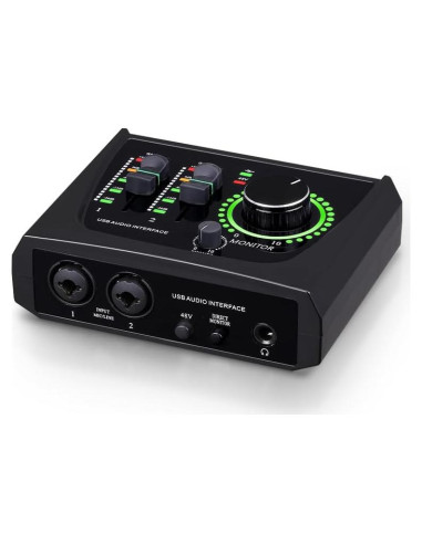 Interfaz de Audio USB BOMGE 22M con 48V Phantom Power