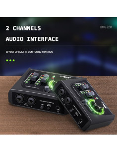 Interfaz de Audio USB BOMGE 22M con 48V Phantom Power 2