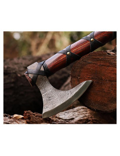 Hacha Vikinga WAZIR Crafts 43 cm Acero Carbono Mango Madera