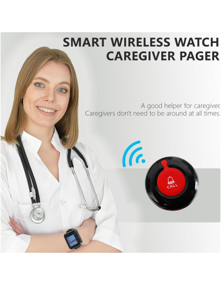 Botón de Llamada Inalámbrico para Ancianos CYSSJF SJ-300PLUS