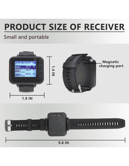 Botón de Llamada Inalámbrico para Ancianos CYSSJF SJ-300PLUS
