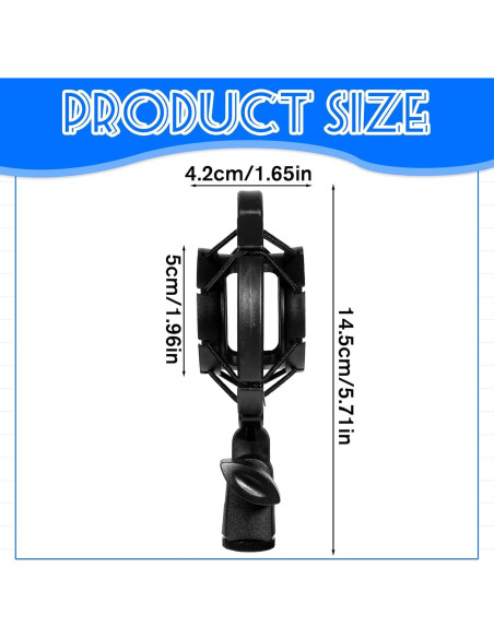 Soporte de Amortiguación Universal para Micrófono Alrhso 42-46mm Soporte de Amortiguación Universal para Micrófono Alrhso 42-46mm