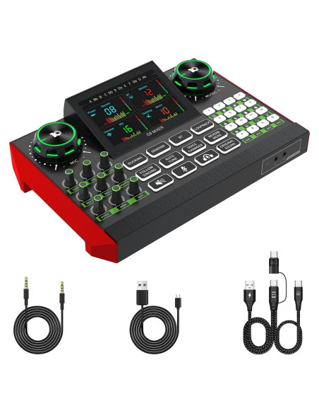 Mezclador de Audio Tenlamp G9 - Interfaz para Streaming y Podcast