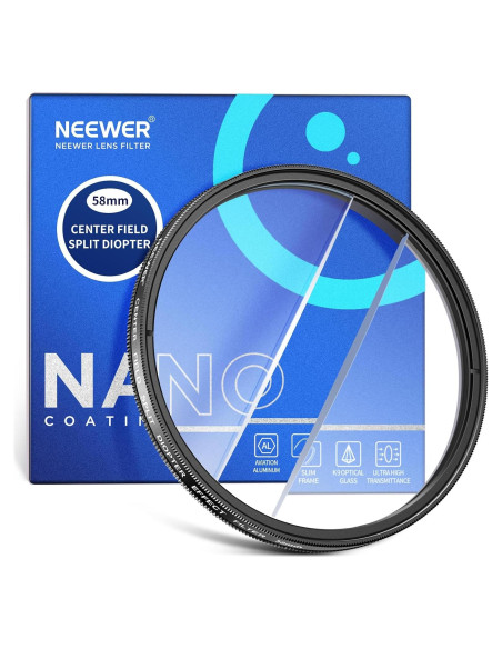 Filtro de Diámetro Dividido NEEWER 58mm para Cámara - Efecto Refracción Filtro de Diámetro Dividido NEEWER 58mm para Cámara - Efecto Refracción