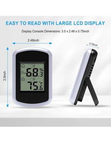 Higrómetro Digital Urageuxy WS0042, Termómetro y Monitor de Humedad