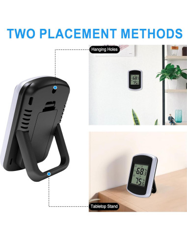 Higrómetro Digital Urageuxy WS0042, Termómetro y Monitor de Humedad