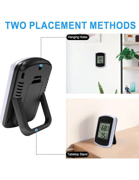 Higrómetro Digital Urageuxy WS0042, Termómetro y Monitor de Humedad