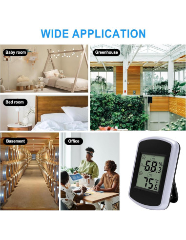 Higrómetro Digital Urageuxy WS0042, Termómetro y Monitor de Humedad