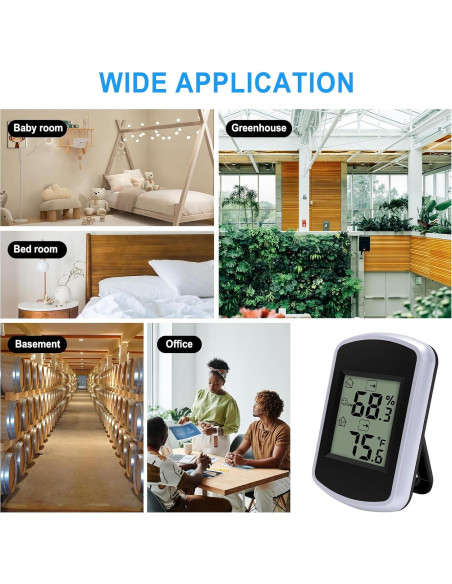 Higrómetro Digital Urageuxy WS0042, Termómetro y Monitor de Humedad