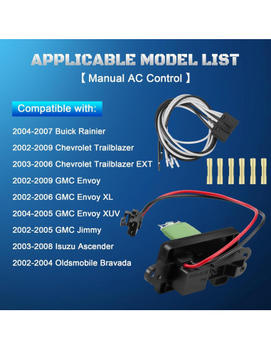 Resistor de Motor de Ventilador HVAC A-NAFTULY 89019100