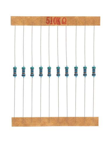 Kit de Resistores de Película Metálica Upvivi 500pcs 1/4W 1%