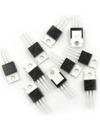 10 Piezas Triac Tiristor BT136-600D TO-220 4A 600V Negro
