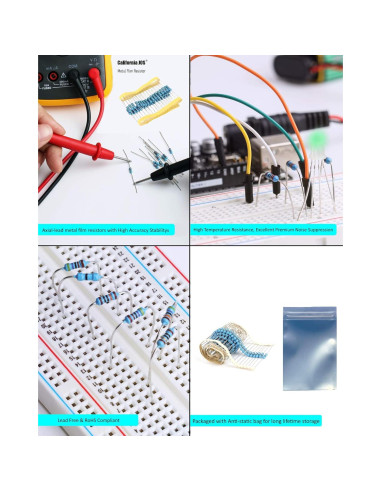 100 Resistencias 1K ohm 1/4W Tolerancia 1% California JOS