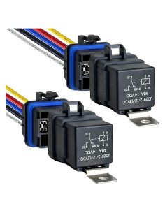 Kit de Relé Impermeable Kalmaegee 40A 14V CC con Arnés 14/18 AWG