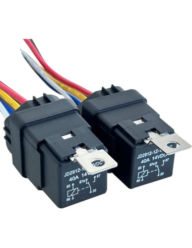 Kit de Relé Impermeable Kalmaegee 40A 14V CC con Arnés 14/18 AWG