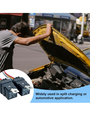 Kit de Relé Impermeable Kalmaegee 40A 14V CC con Arnés 14/18 AWG