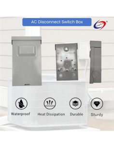 Desconectador A/C Long Term ZDS-60F 240V 60A con Fusible 2