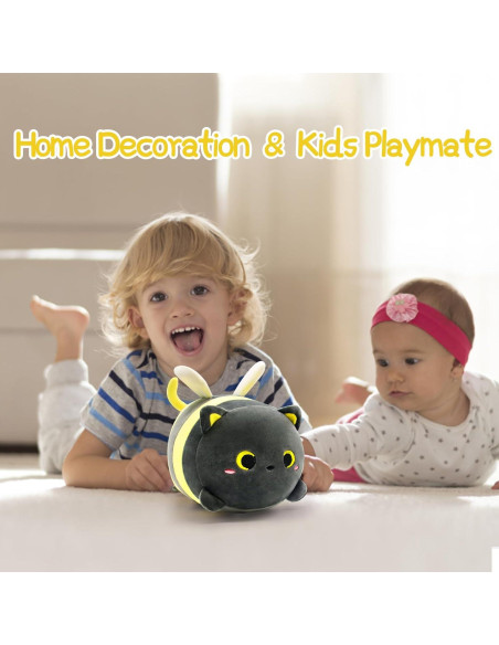 Almohada de Peluche Gato Abeja LSYDCARM 20 cm Suave