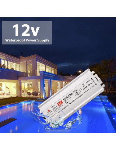 Controlador LED 100W IP67 12V CC Adaptador de Transformador