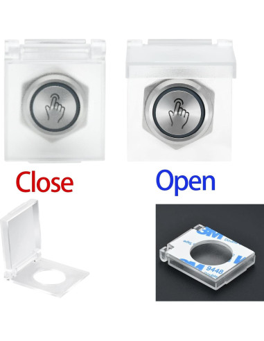 Interruptor Táctil 16mm ZJWZJH 5V-24V CC Rojo y Azul