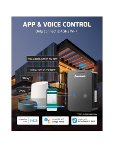 Transformador de Paisaje WiFi DEWENWILS 300W 2 Zonas 120V a 12V 2