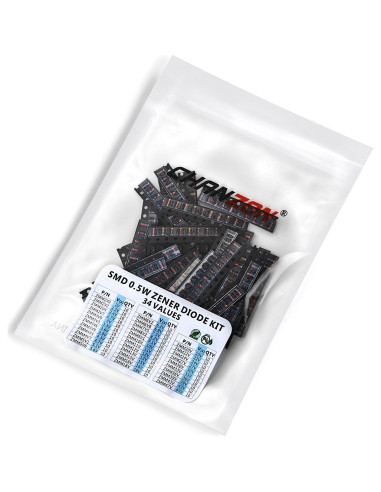 Kit Diodos Zener SMD 0.5W Chanzon 34 Valores 340 Piezas