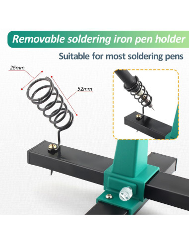 Soporte de PCB Ajustable Shen Zhen 0.64 kg 200mm Verde