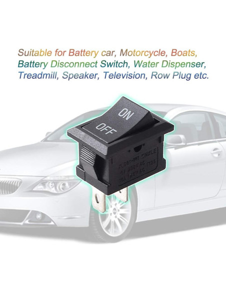 Interruptor Rocker Mini SPST 2 Pines EKYLIN - Paquete de 5