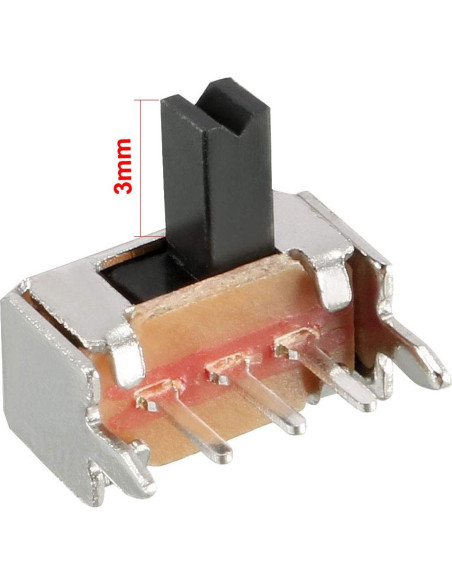 Interruptor Deslizante 3mm uxcell 20 Pcs 1P2T Retención