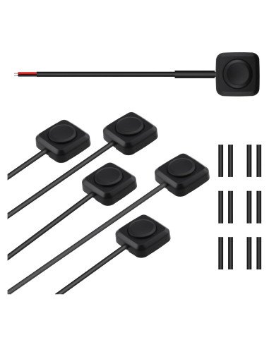 6 Interruptores Momentáneos 12V/24V SATUY con Cables 30cm