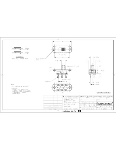 Interruptor deslizante ON-ON Switchcraft Blanco Allparts 1009