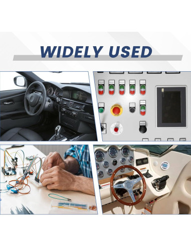 6 Interruptores Momentáneos 12V/24V SATUY con Cables 30cm