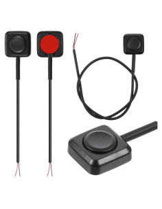 Interruptor de Botón Momentáneo 12V Alrhso 4 Pcs Impermeable