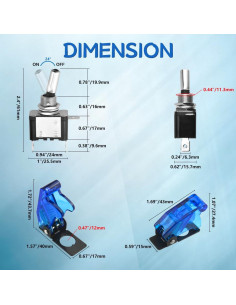 Interruptores de Palanca LED 12V 20A WMYCONGCONG 6 Colores 2