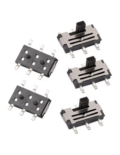 Interruptor Deslizante DPDT 6 Pin Sourcing Map 5 Pcs 7x3mm