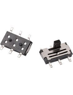 Interruptor Deslizante DPDT 6 Pin Sourcing Map 5 Pcs 7x3mm 2