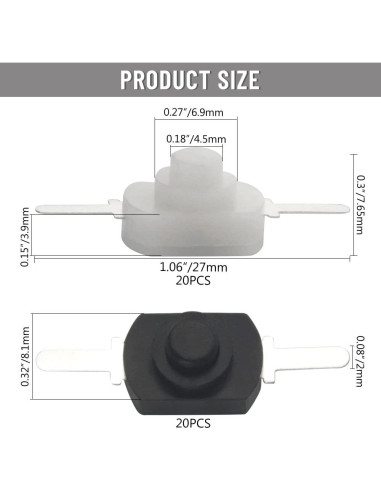 WMYCONGCONG 40 Piezas Interruptor Botón Pulsador Mini 30V 1A