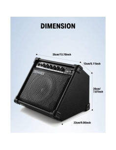 Amplificador de Teclado Donner DKA-20 20W con Aux y 2 Canales 2