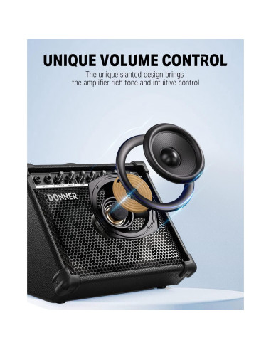 Amplificador de Teclado Donner DKA-20 20W con Aux y 2 Canales