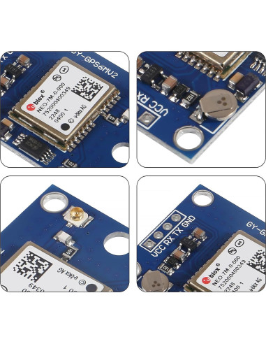 Módulo GPS NEO-7M GY-NEO7MV2 con Antena Cerámica 3-5V
