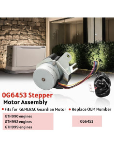 Motor Paso a Paso 0G6453 Generac Guardian GTH990 GTH992 GTH999 2
