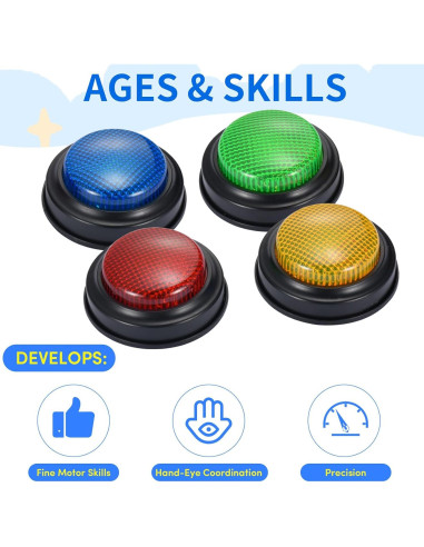 Conjunto de 8 Timbres Interactivos SHANTOU KELEZHI 0.67 kg